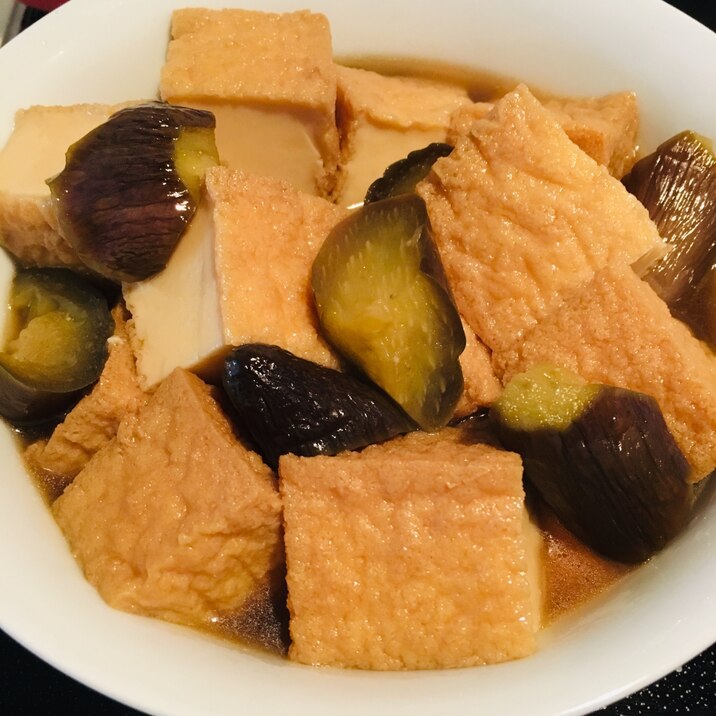 ナスと厚揚げの煮物♪